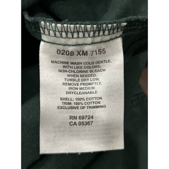 Columbia Mens Cotton Button-Up Shirt Forest Green Sz XL - Picture 6 of 8